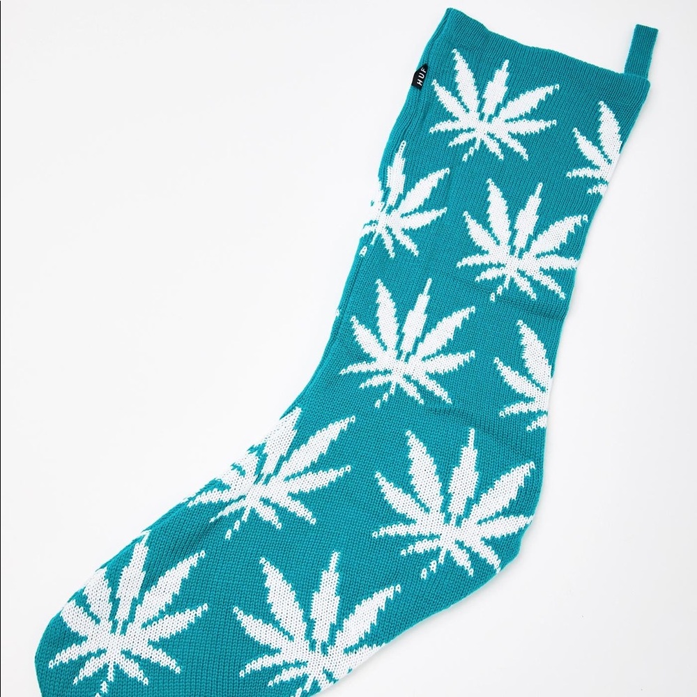 HUF Teal Plantlife Christmas Stocking